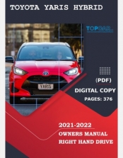 TOYOTA YARIS HYBRID 2021-2022 OWNERS MANUAL